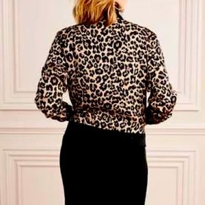 Stella&Dot Reversible Bomber Jacket - leopard